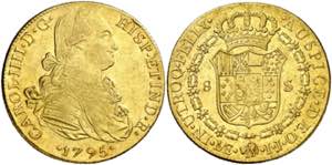 1795. Carlos IV. Lima. IJ. 8 escudos. (AC. ... 