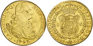 1797. Carlos IV. Lima. IJ. 8 escudos. (AC. ... 