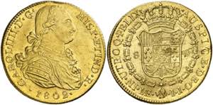 1802. Carlos IV. Lima. IJ. 8 escudos. (AC. ... 