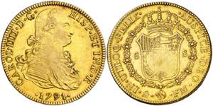 1791. Carlos IV. México. FM. 8 escudos. ... 