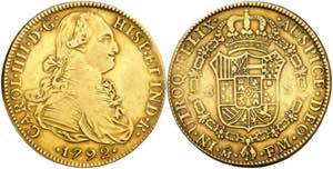 1792. Carlos IV. México. FM. 8 escudos. ... 