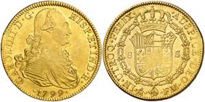 1799. Carlos IV. México. FM. 8 escudos. ... 