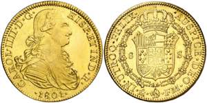1801. Carlos IV. México. FM. 8 escudos. ... 