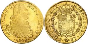 1802. Carlos IV. México. FT. 8 escudos. ... 