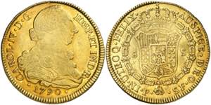 1790. Carlos IV. Popayán. SF. 8 escudos. ... 