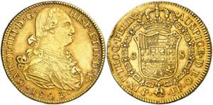 1803. Carlos IV. Popayán. JF. 8 escudos. ... 