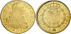 1804. Carlos IV. Popayán. JF. 8 escudos. ... 