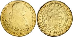 1805. Carlos IV. Popayán. JF. 8 escudos. ... 