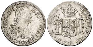 1802. Carlos IV. Guatemala. M. 1/2 de real. ... 