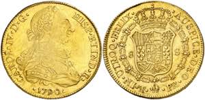 1790/89. Carlos IV. Potosí. PR. 8 escudos. ... 