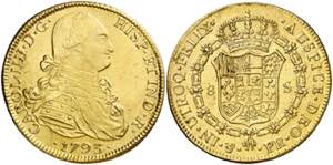 1793. Carlos IV. Potosí. PR. 8 escudos. ... 
