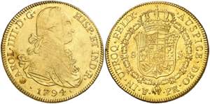 1794. Carlos IV. Potosí. PR. 8 escudos. ... 