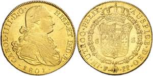 1801. Carlos IV. Potosí. PP. 8 escudos. ... 