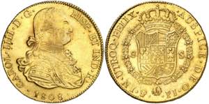1808. Carlos IV. Potosí. PJ. 8 escudos. ... 