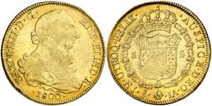1800. Carlos IV. Santiago. JA. 8 escudos. ... 
