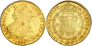 1803. Carlos IV. Santiago. FJ. 8 escudos. ... 
