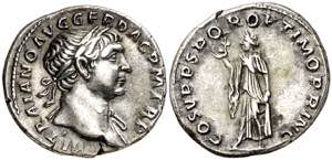 (107 d.C.). Trajano. Denario. (Spink 3127) ... 