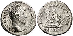 (164 d.C.). Marco Aurelio. Denario. (Spink ... 