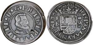 1661. Felipe IV. Segovia. BR. 16 maravedís. ... 