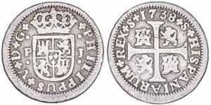 1738. Felipe V. Sevilla. PJ. 1/2 real. (AC. ... 