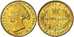 Australia. 1867. Victoria. Sydney. 1 libra. ... 