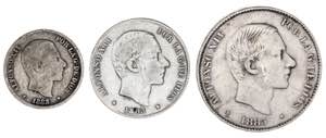 1883. Alfonso XII. Manila. 10, 20 y 50 ... 