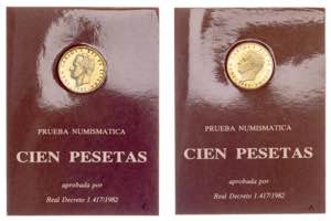 1982. Juan Carlos I. 100 pesetas. Lote de 2 ... 