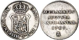 1789. Carlos IV. Madrid. Proclamación. (Ha. ... 