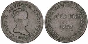 1843. Isabel II. Ferrol. Mayoría de edad. ... 