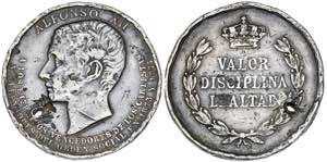 1874. Alfonso XII. Medalla de distinción en ... 