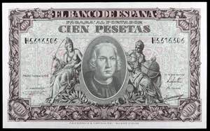 1940. 100 pesetas. (Ed. D39a) (Ed. 438a). 9 ... 