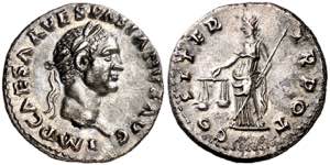 (70 d.C.). Vespasiano. Denario. (Spink 2284) ... 