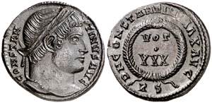 (329 d.C.). Constantino I. Roma. AE 19. ... 
