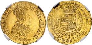 1640. Felipe IV. Amberes. Doble soberano. ... 