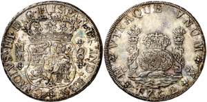 1762. Carlos III. México. MM. 8 reales. ... 