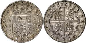 1762. Carlos III. Sevilla. JV. 8 reales. ... 