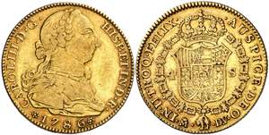 1786. Carlos III. Madrid DV/JD. 4 escudos. ... 