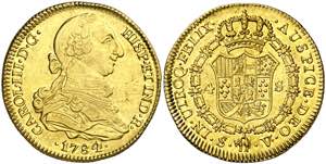 1784. Carlos III. Sevilla. V. 4 escudos. ... 