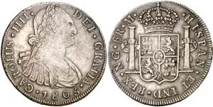 1805. Carlos IV. Guatemala. M. 8 reales. ... 