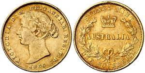 Australia. 1866. Victoria. Sydney. 1 libra. ... 