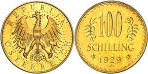 Austria. 1929. 100 chelines. (Fr. 520) (Kr. ... 