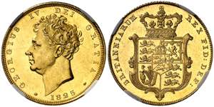 Gran Bretaña. 1825. Jorge IV. 1 libra. (Fr. ... 