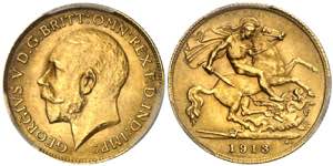 Gran Bretaña. 1913. Jorge V. 1/2 libra. ... 