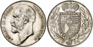 Liechtenstein. 1904. Juan II. 5 coronas. ... 