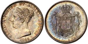 Portugal. 1844. María II. 1000 reis. (Kr. ... 