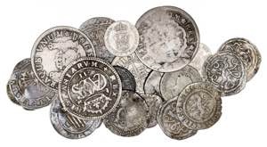 Lote de 23 monedas de plata españolas, la ... 