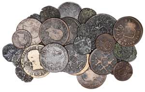 Lote formado por 30 monedas acuñadas en ... 