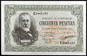 1940. 50 pesetas. (Ed. D38a) (Ed. 437a). 9 ... 
