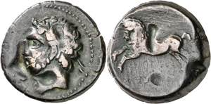 Micipsa (148-118 a.C.). Numidia. AE 27. (S. ... 