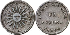 Argentina. 1854. Birmingham. Banco Tesoro ... 